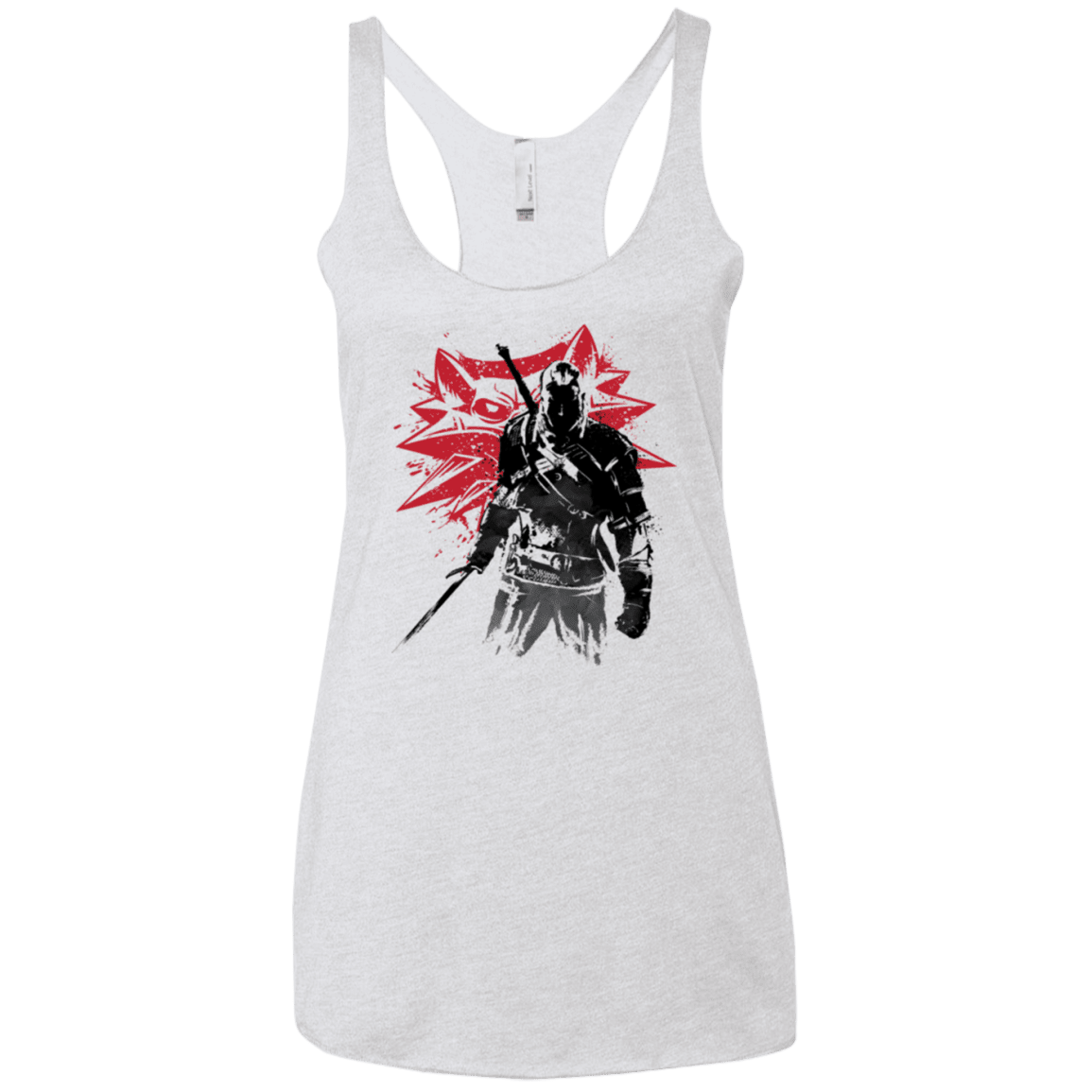 T-Shirts Heather White / X-Small The witcher sumi-e Women's Triblend Racerback Tank