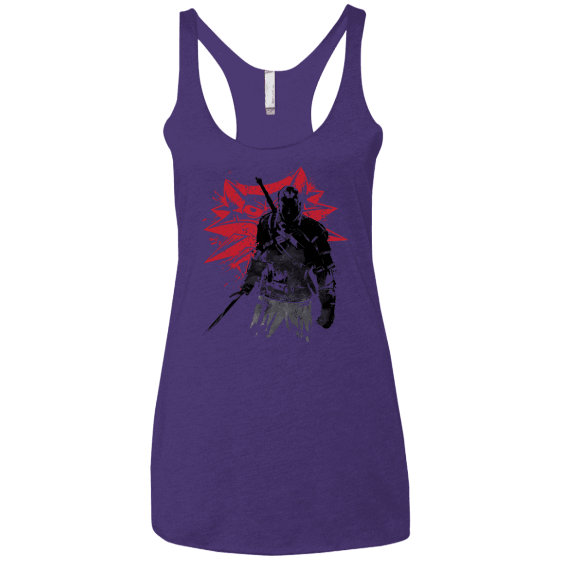 T-Shirts Purple / X-Small The witcher sumi-e Women's Triblend Racerback Tank