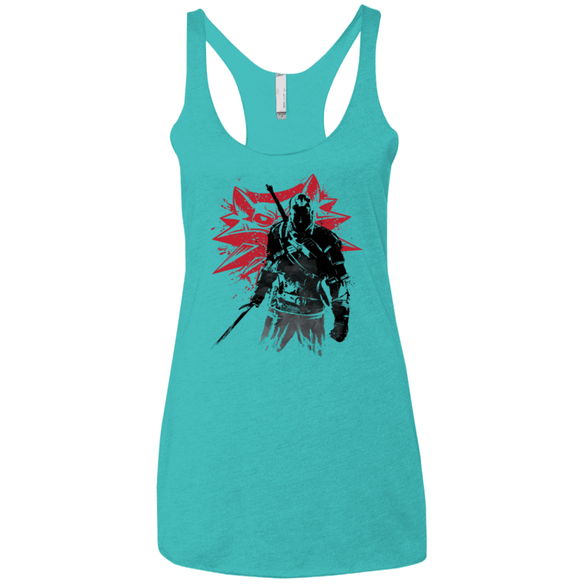 T-Shirts Tahiti Blue / X-Small The witcher sumi-e Women's Triblend Racerback Tank