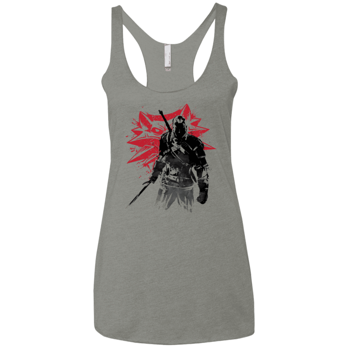 T-Shirts Venetian Grey / X-Small The witcher sumi-e Women's Triblend Racerback Tank