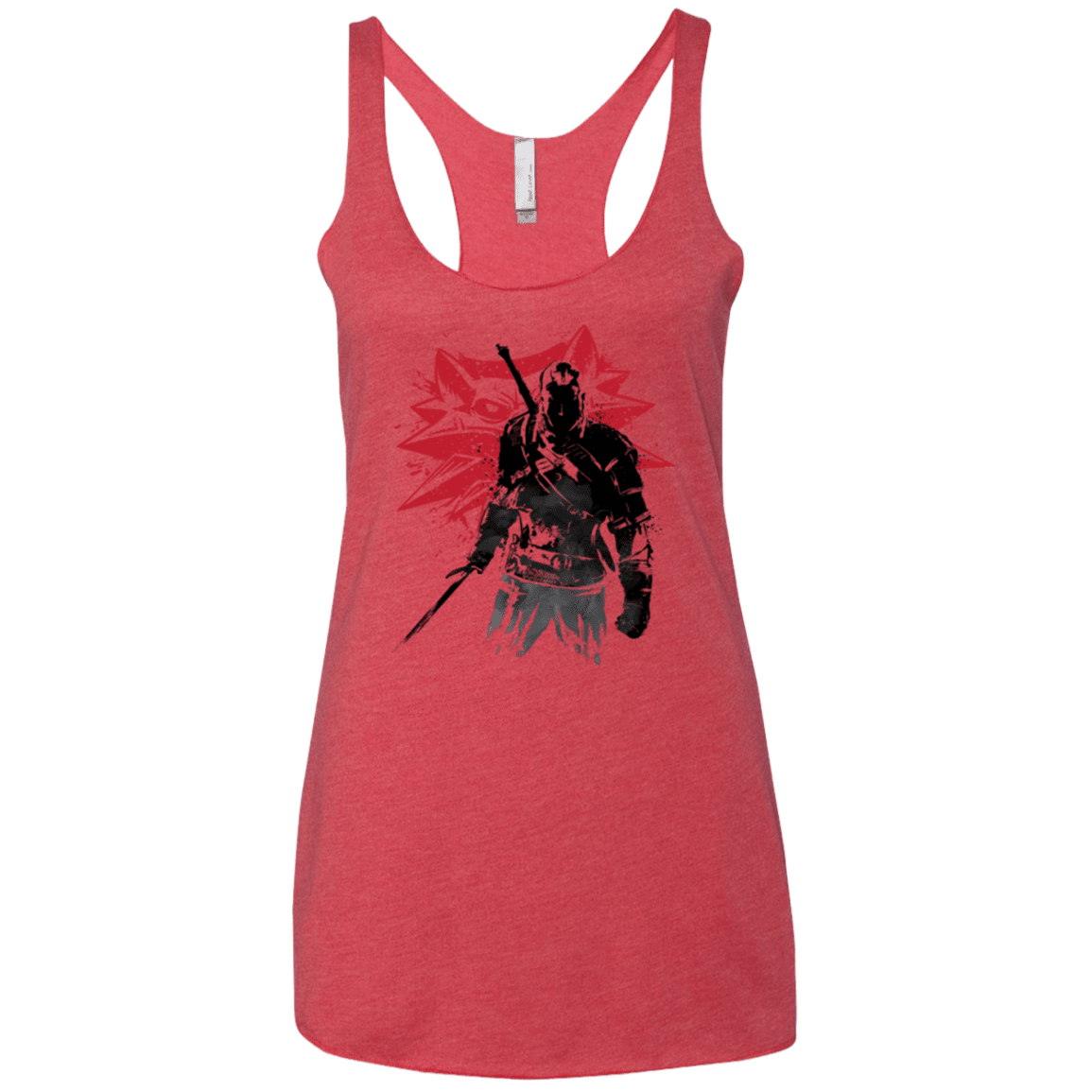 T-Shirts Vintage Red / X-Small The witcher sumi-e Women's Triblend Racerback Tank