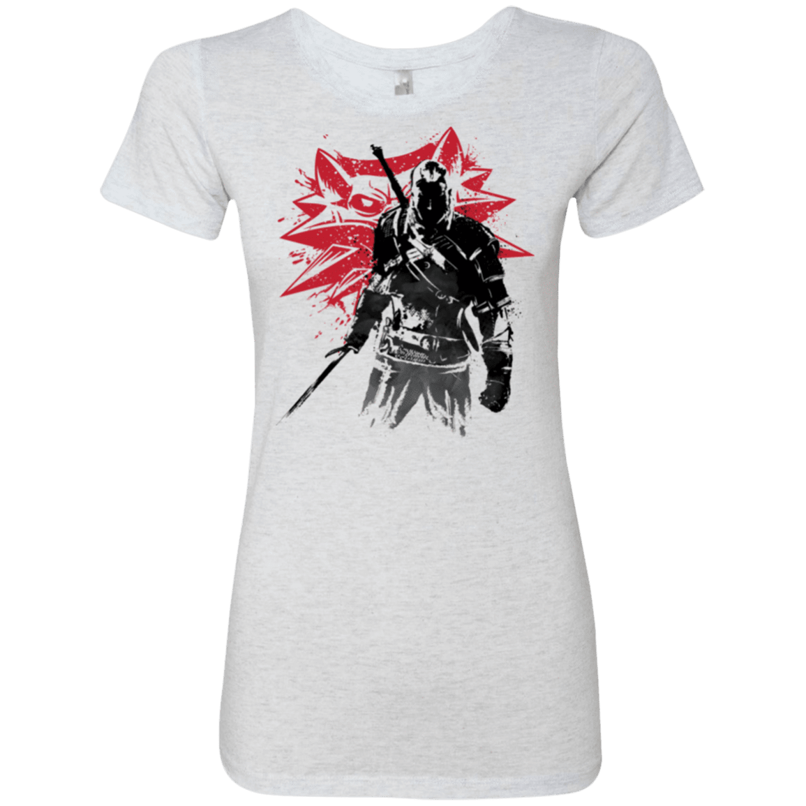 T-Shirts Heather White / Small The witcher sumi-e Women's Triblend T-Shirt