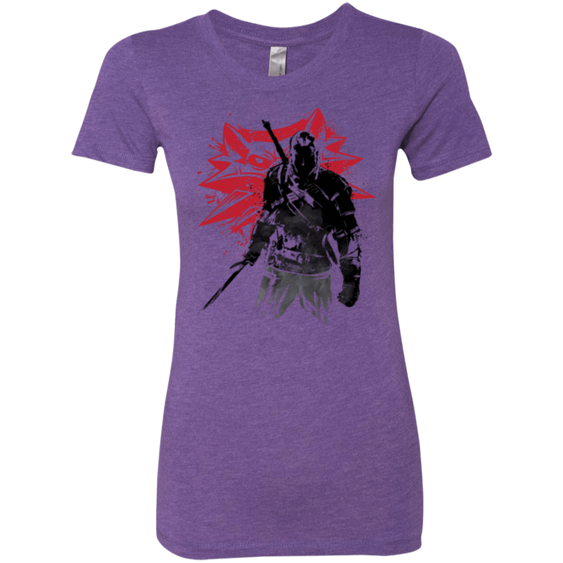 T-Shirts Purple Rush / Small The witcher sumi-e Women's Triblend T-Shirt