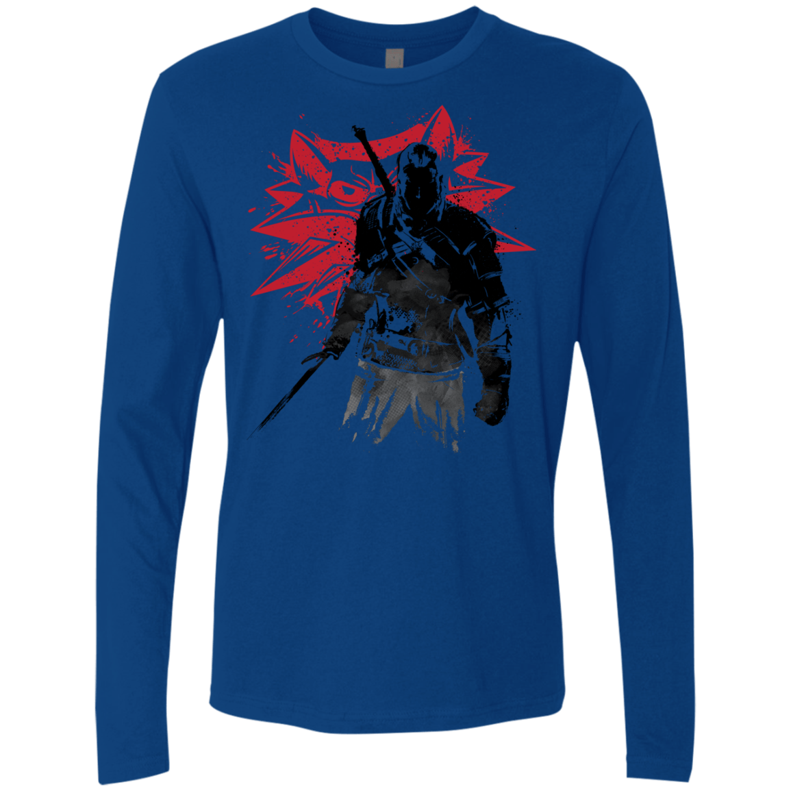 T-Shirts Royal / Small The Witcher Sumie Men's Premium Long Sleeve