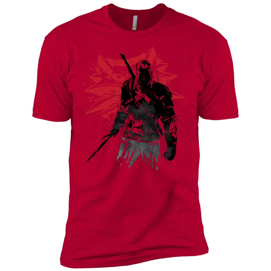 T-Shirts Red / X-Small The Witcher Sumie Men's Premium T-Shirt