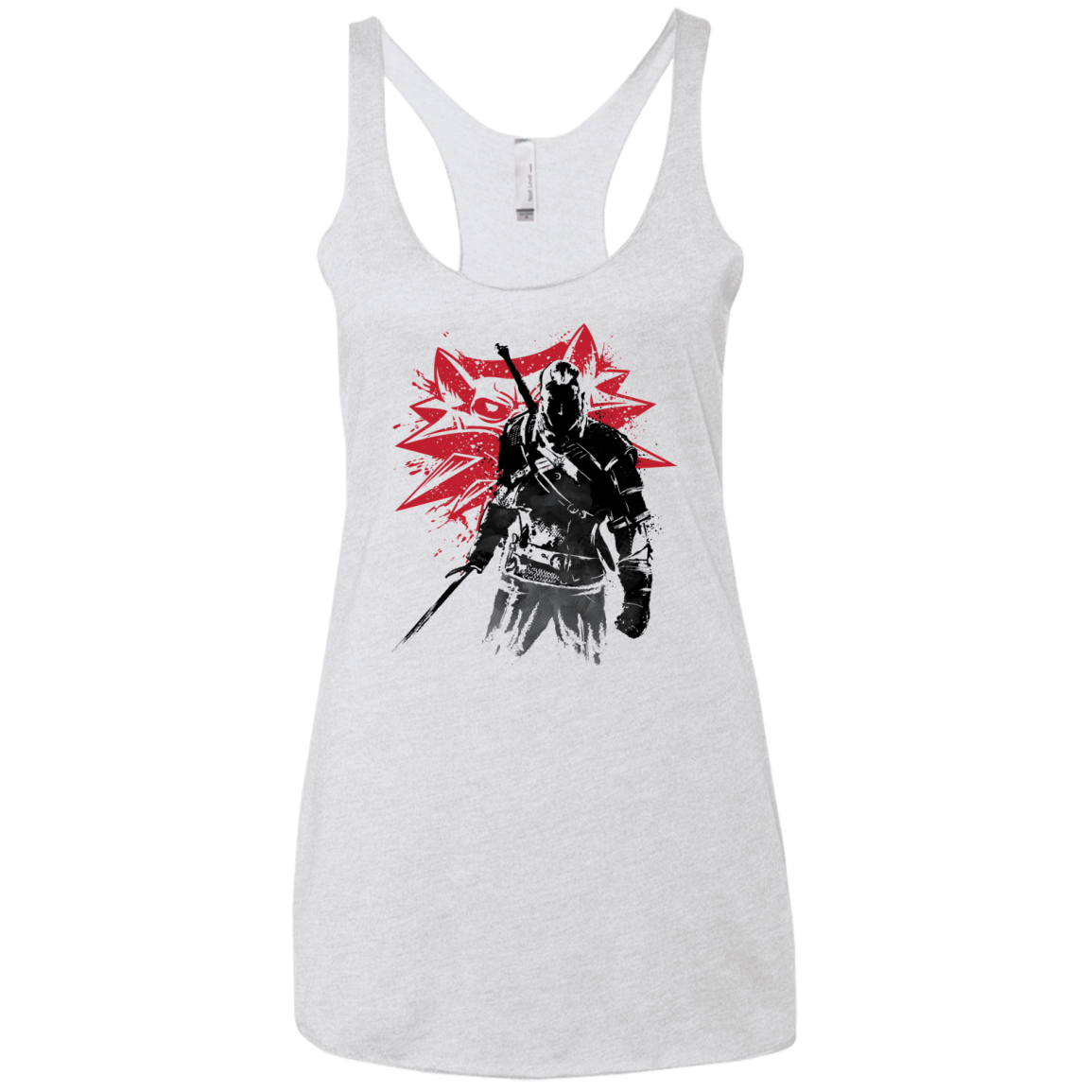 T-Shirts Heather White / X-Small The Witcher Sumie Women's Triblend Racerback Tank