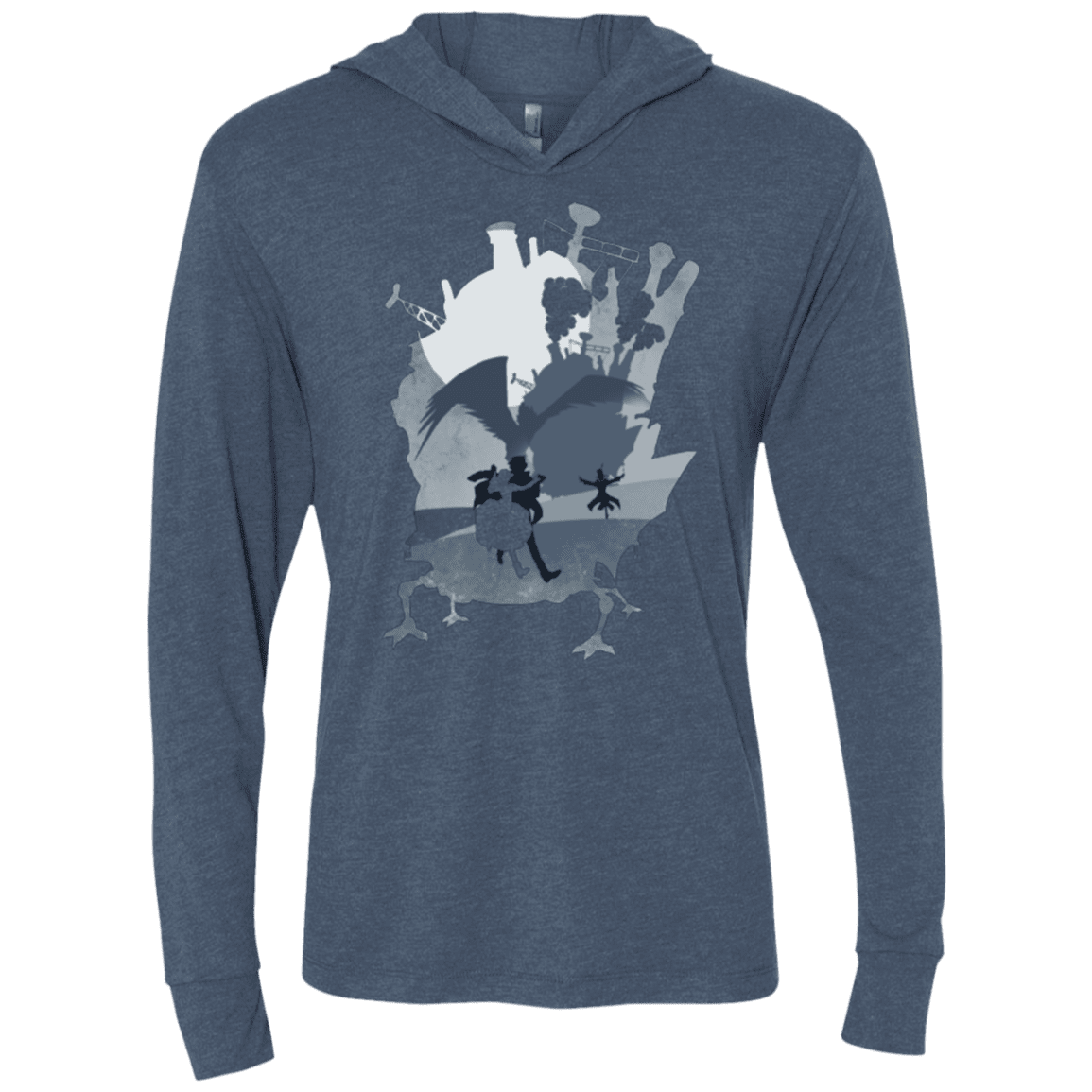 T-Shirts Indigo / X-Small The Wonder Castle Triblend Long Sleeve Hoodie Tee