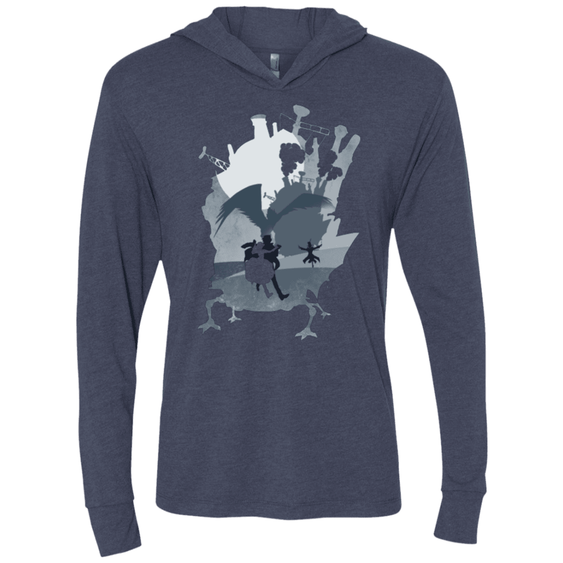 T-Shirts Vintage Navy / X-Small The Wonder Castle Triblend Long Sleeve Hoodie Tee