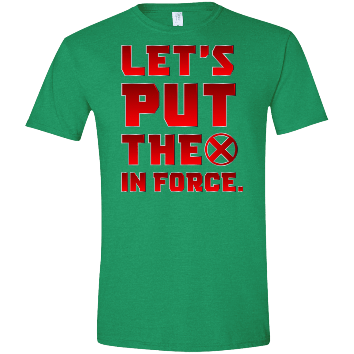 T-Shirts Heather Irish Green / S The X In Force Men's Semi-Fitted Softstyle