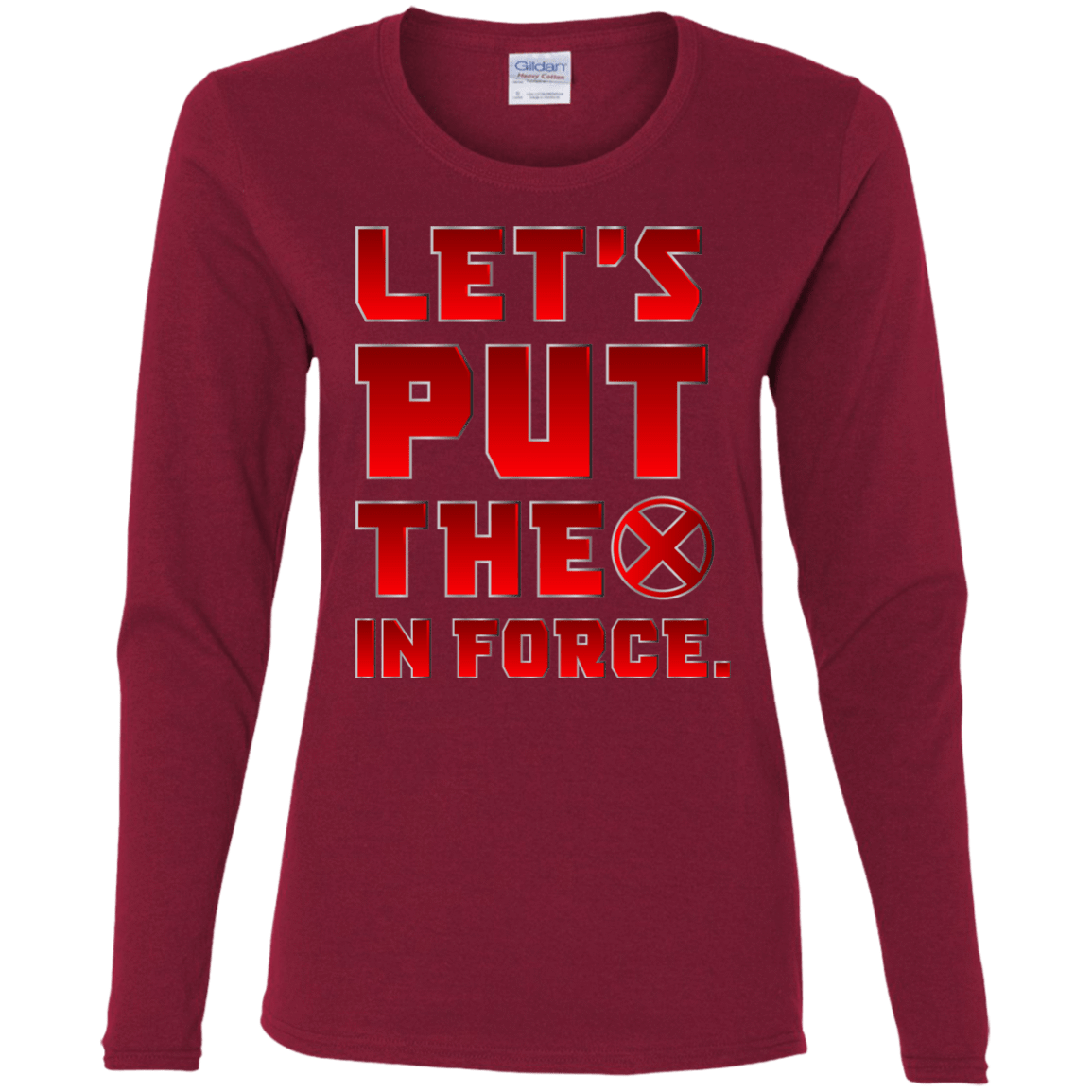 T-Shirts Cardinal / S The X In Force Women's Long Sleeve T-Shirt