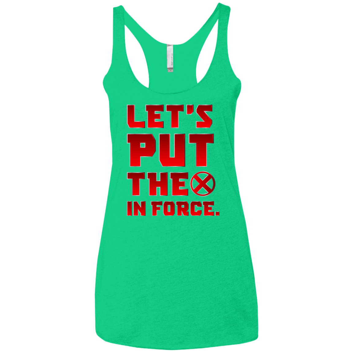 T-Shirts Envy / X-Small The X In Force Women's Triblend Racerback Tank
