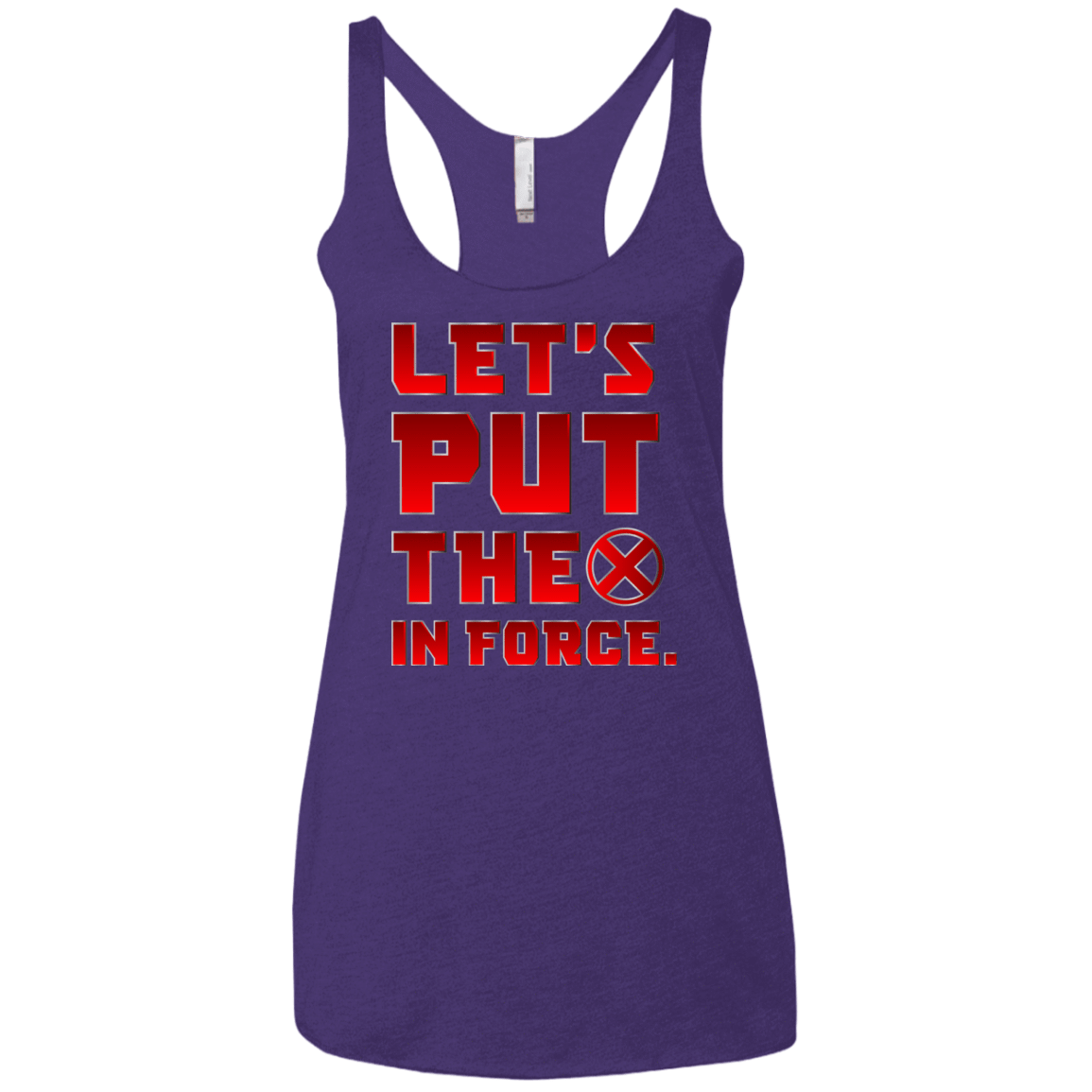 T-Shirts Purple Rush / X-Small The X In Force Women's Triblend Racerback Tank