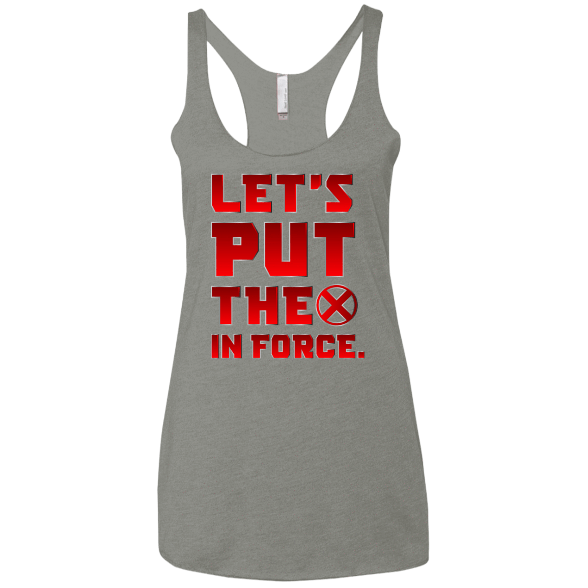 T-Shirts Venetian Grey / X-Small The X In Force Women's Triblend Racerback Tank
