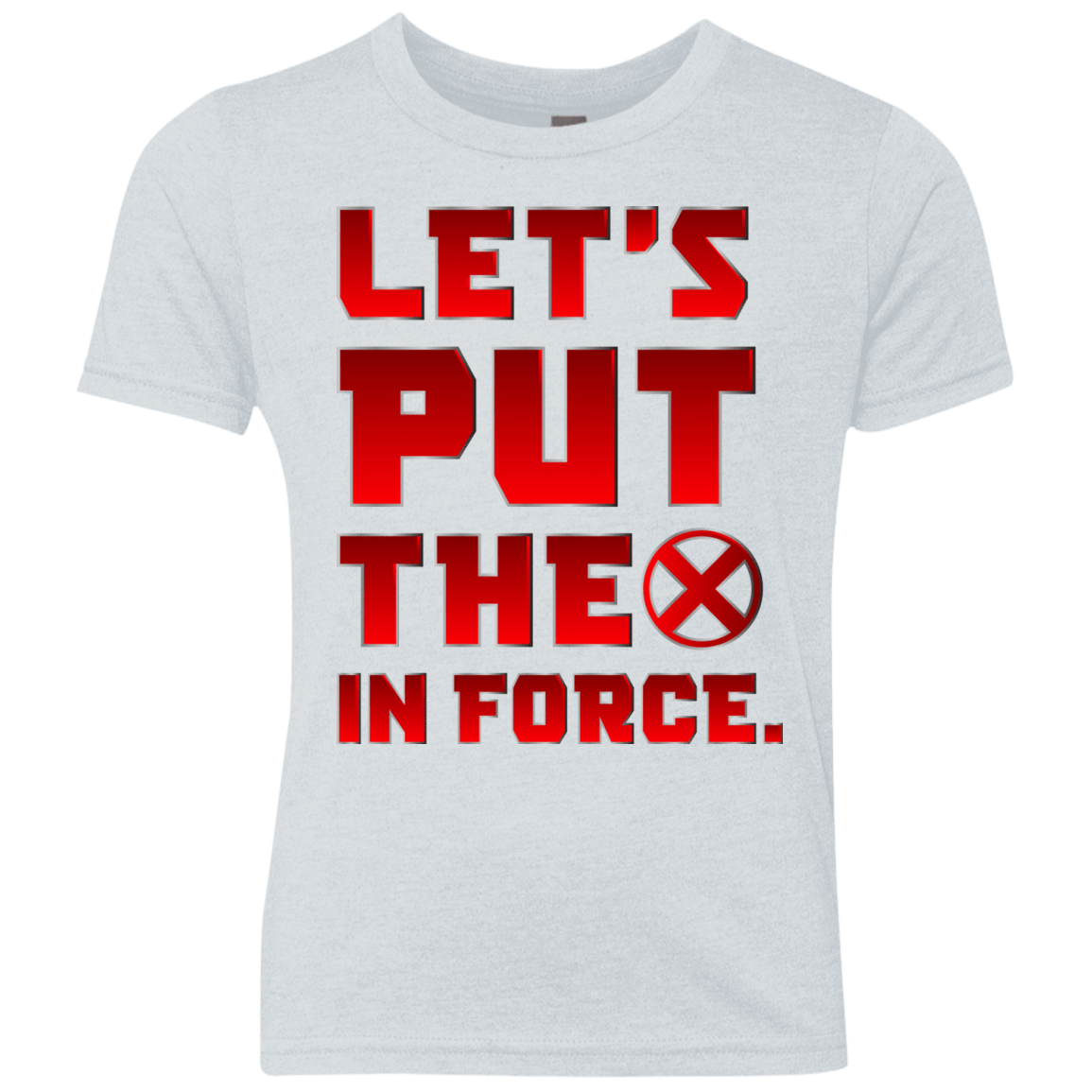 T-Shirts Heather White / YXS The X In Force Youth Triblend T-Shirt