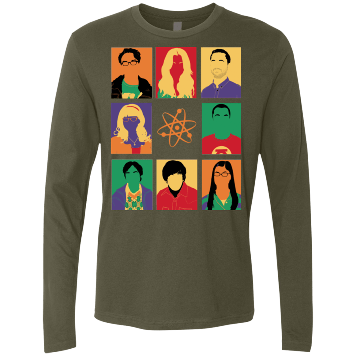 T-Shirts Military Green / Small Theory pop Men's Premium Long Sleeve