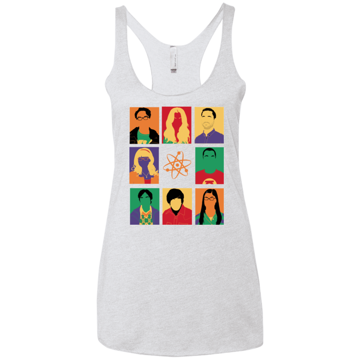 T-Shirts Heather White / X-Small Theory pop Women's Triblend Racerback Tank