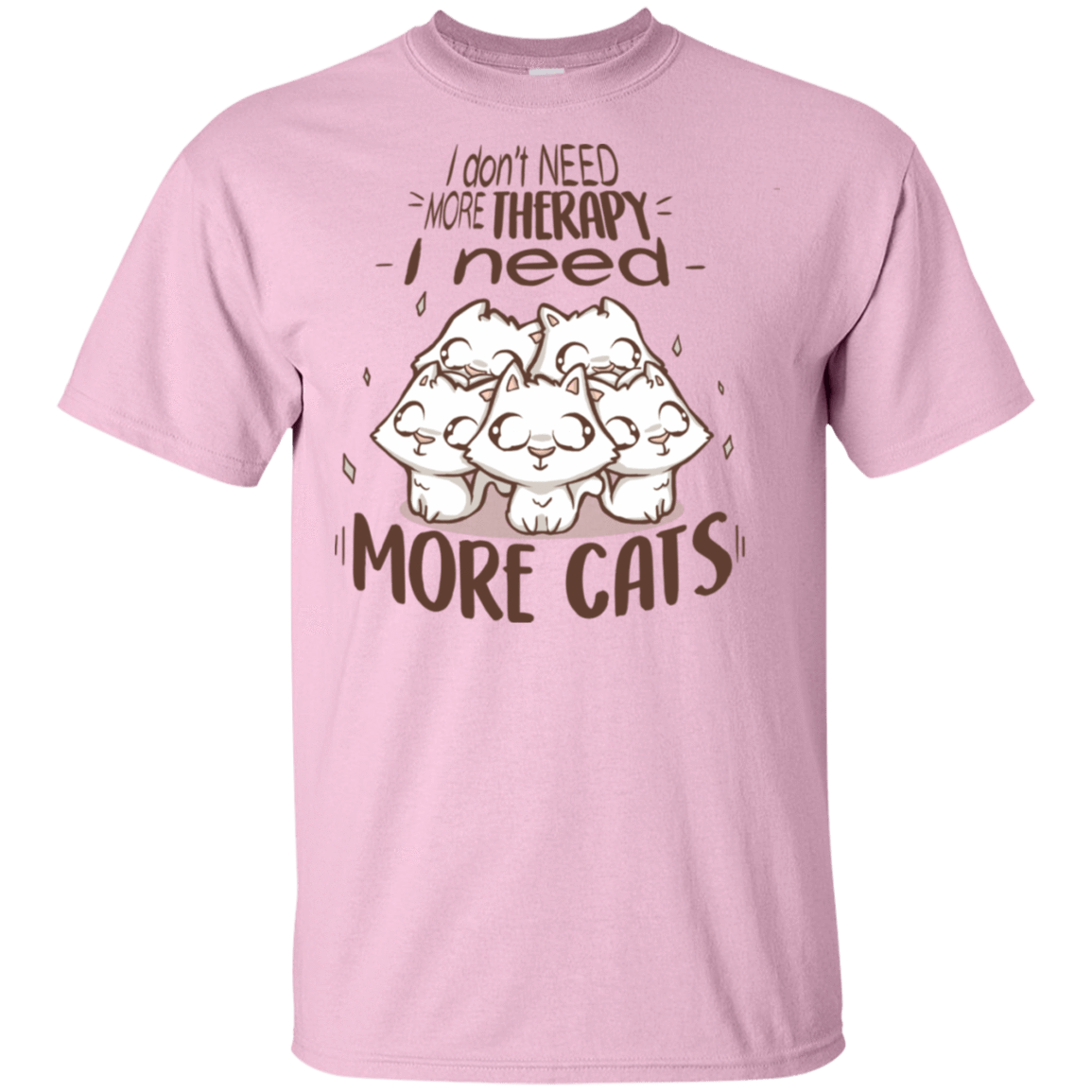 T-Shirts Light Pink / S Therapy Cats T-Shirt