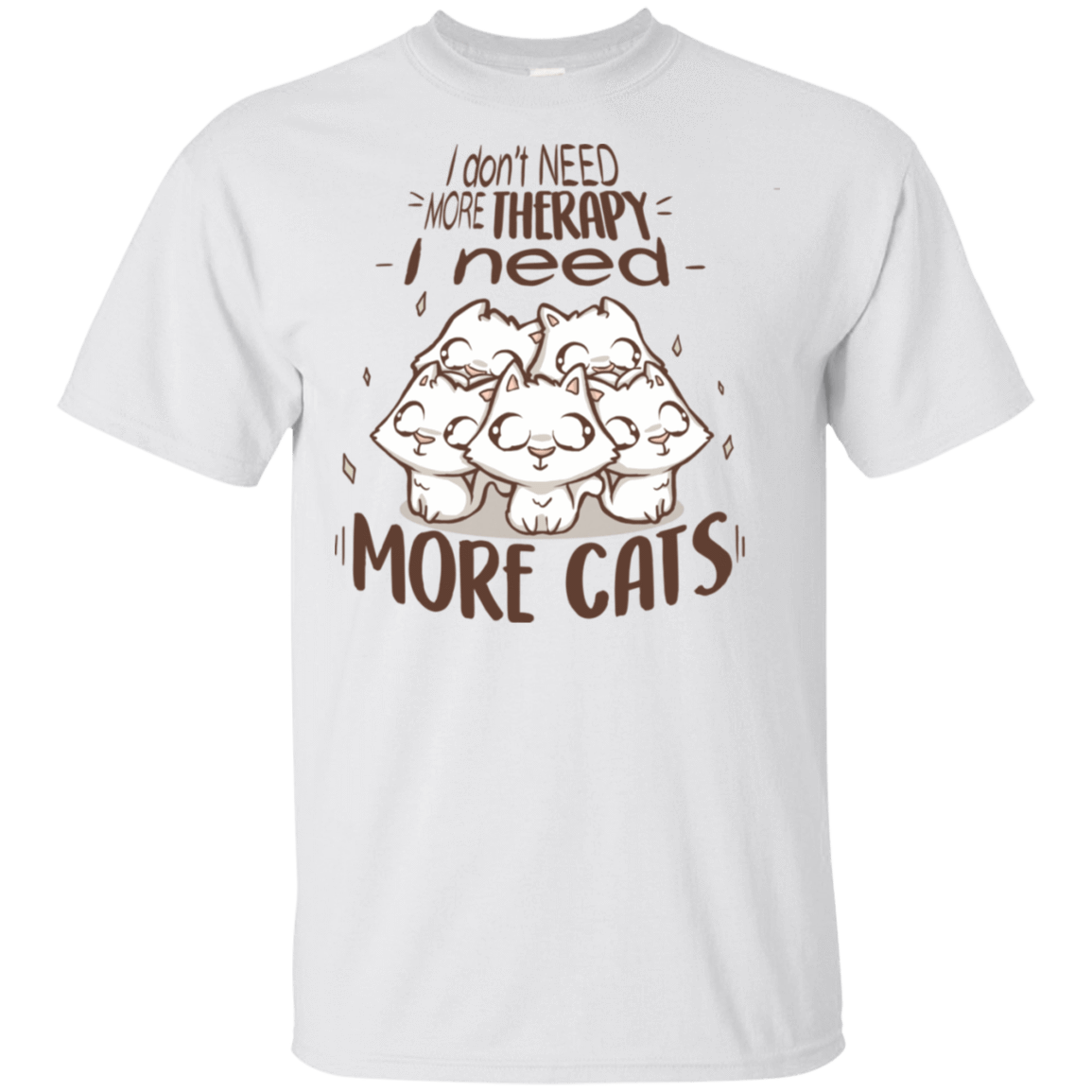 T-Shirts White / S Therapy Cats T-Shirt