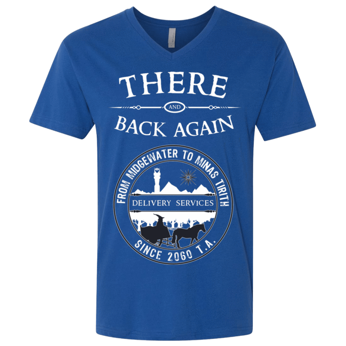 T-Shirts Royal / X-Small There and Back Again Men's Premium V-Neck