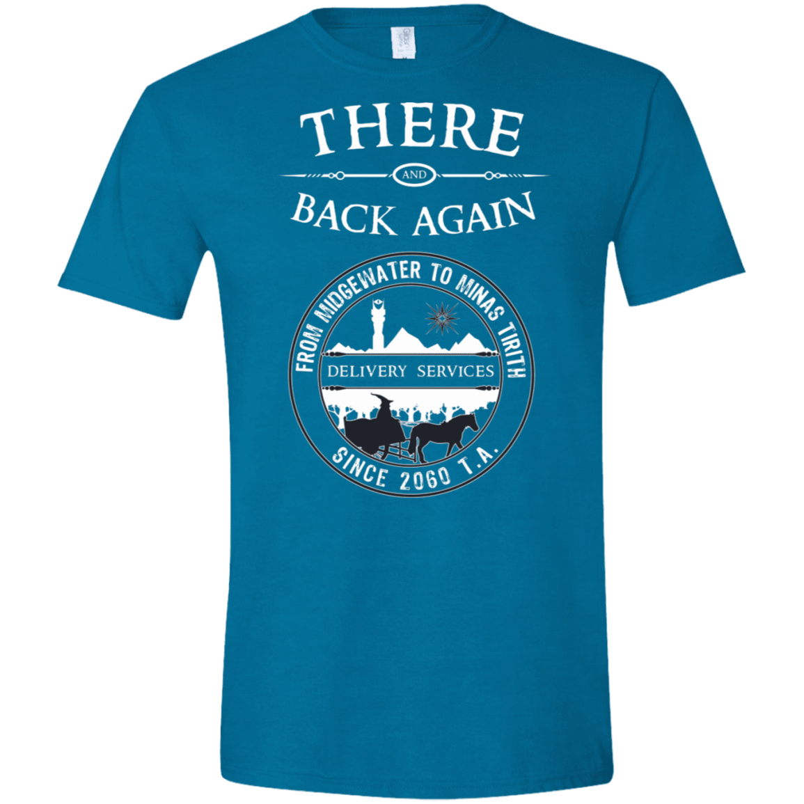 T-Shirts Antique Sapphire / S There and Back Again Men's Semi-Fitted Softstyle