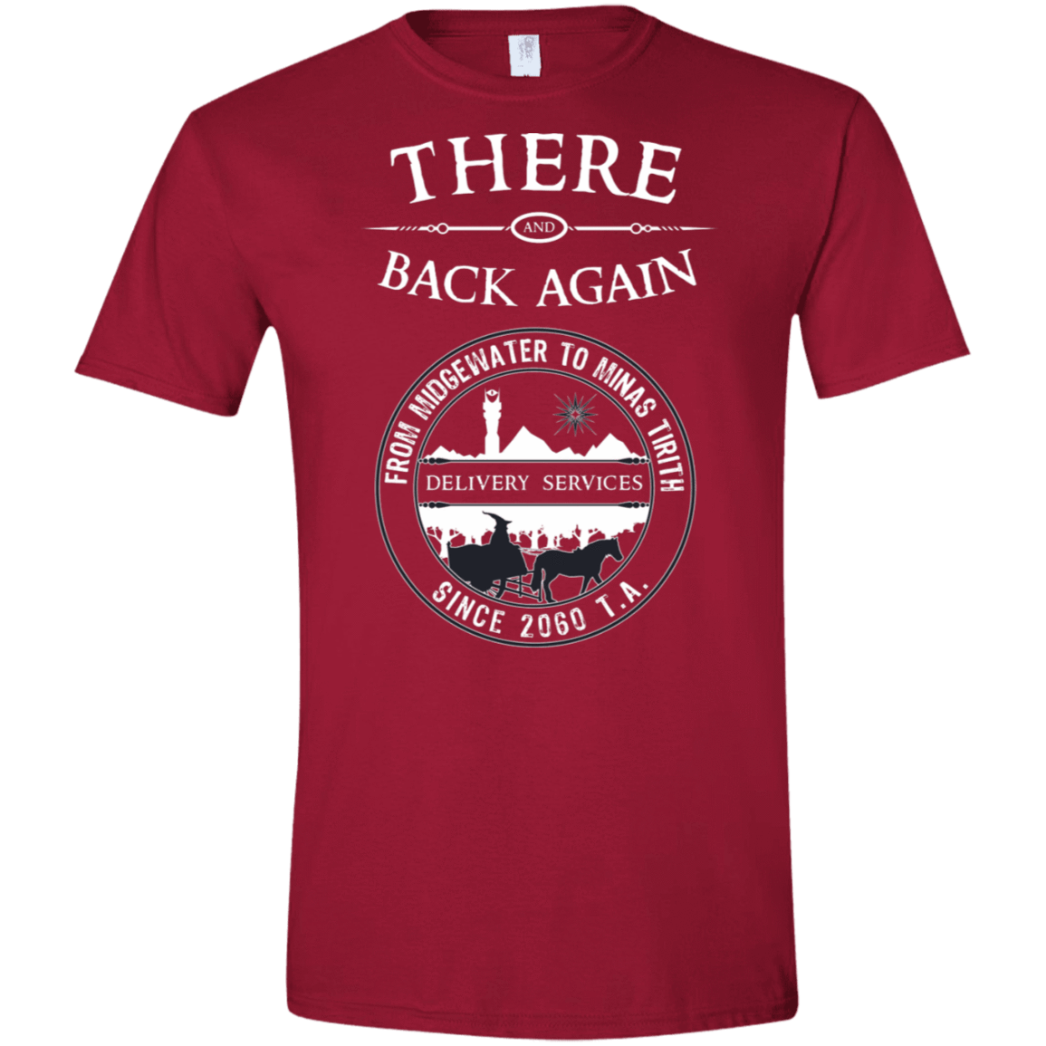 T-Shirts Cardinal Red / S There and Back Again Men's Semi-Fitted Softstyle