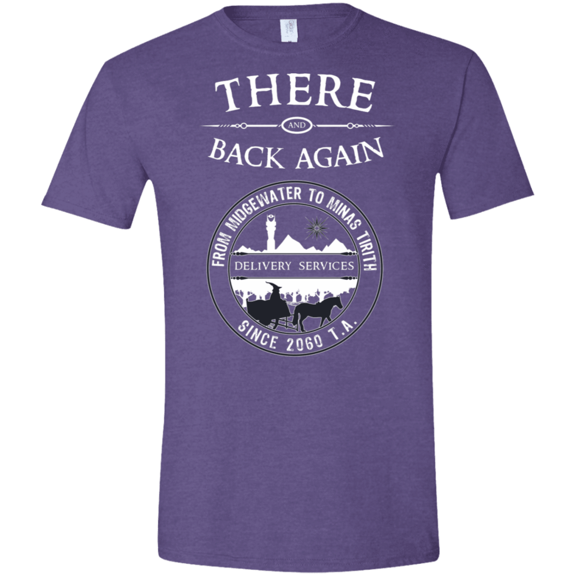 T-Shirts Heather Purple / S There and Back Again Men's Semi-Fitted Softstyle