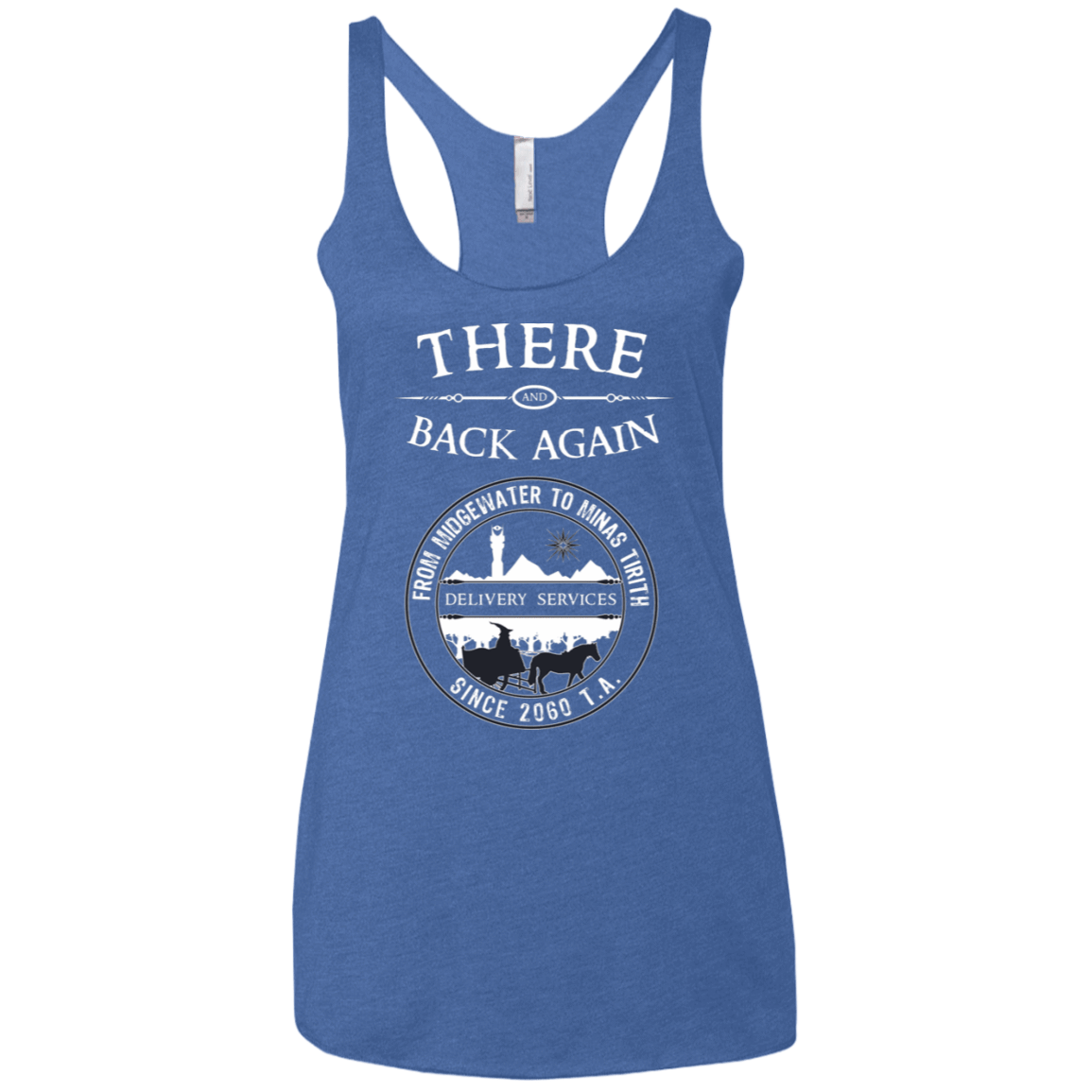 T-Shirts Vintage Royal / X-Small There and Back Again Women's Triblend Racerback Tank