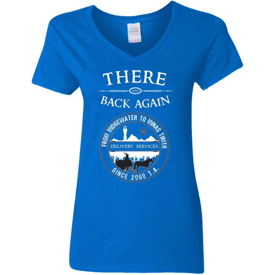 T-Shirts Royal / S There and Back Again Women's V-Neck T-Shirt