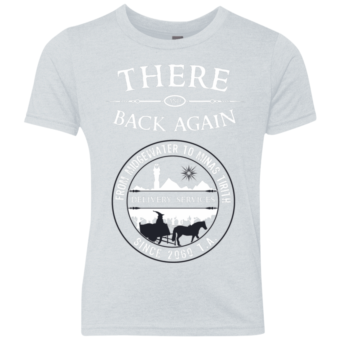 T-Shirts Heather White / YXS There and Back Again Youth Triblend T-Shirt