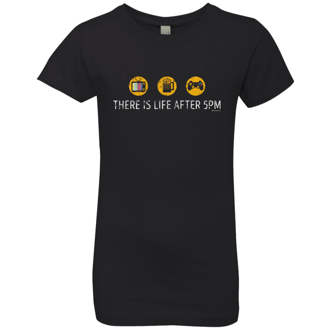 T-Shirts Black / YXS There Is Life After 5PM Girls Premium T-Shirt