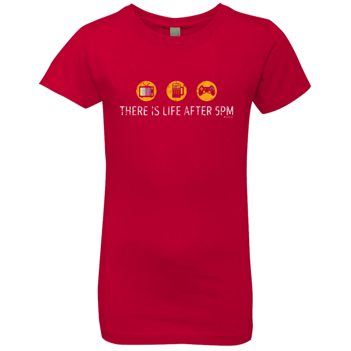 T-Shirts Red / YXS There Is Life After 5PM Girls Premium T-Shirt