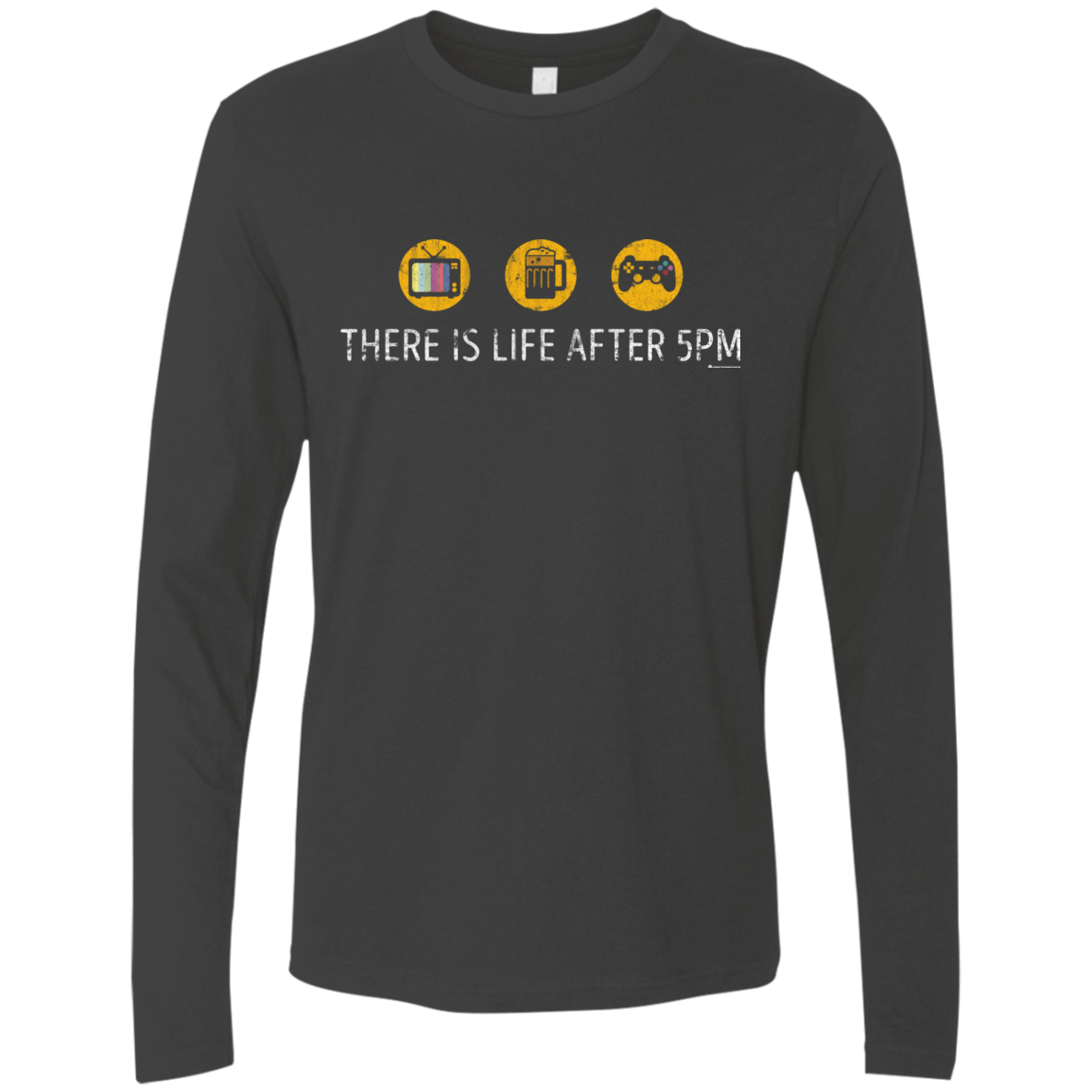 T-Shirts Heavy Metal / Small There Is Life After 5PM Men's Premium Long Sleeve
