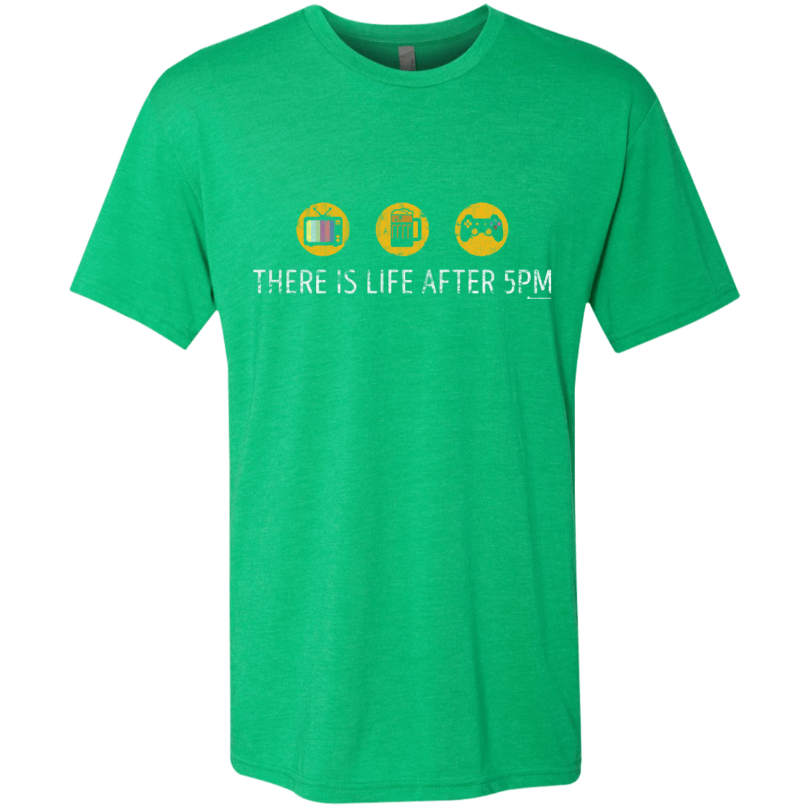 T-Shirts Envy / Small There Is Life After 5PM Men's Triblend T-Shirt