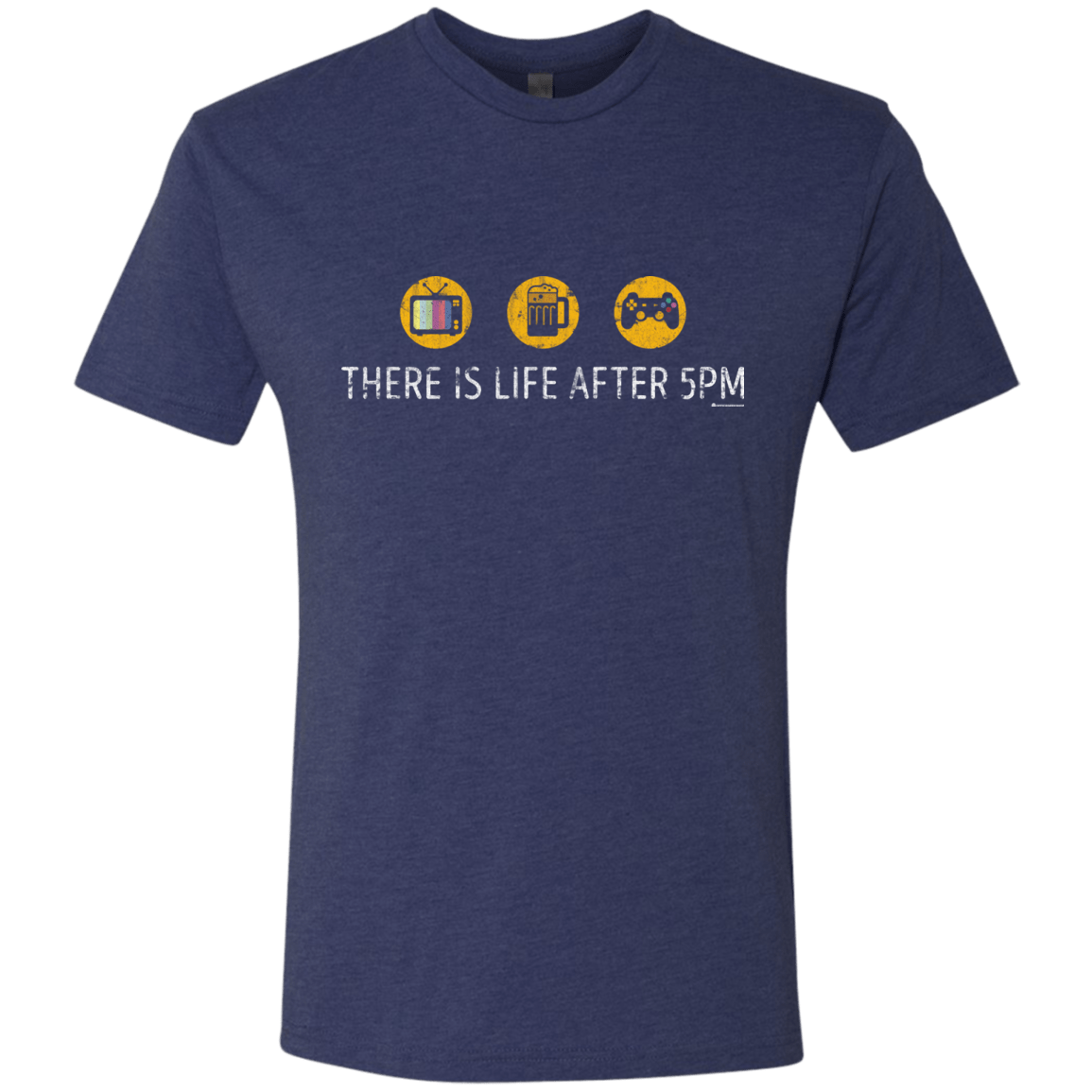T-Shirts Vintage Navy / Small There Is Life After 5PM Men's Triblend T-Shirt