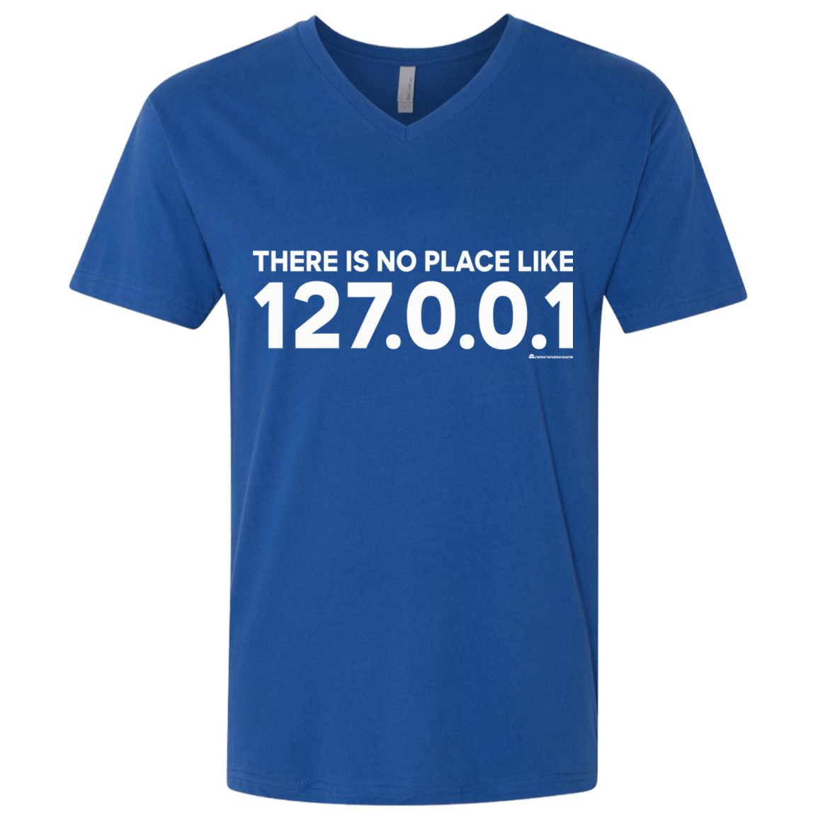 T-Shirts Royal / X-Small There Is No Place Like 127.0.0.1 Men's Premium V-Neck
