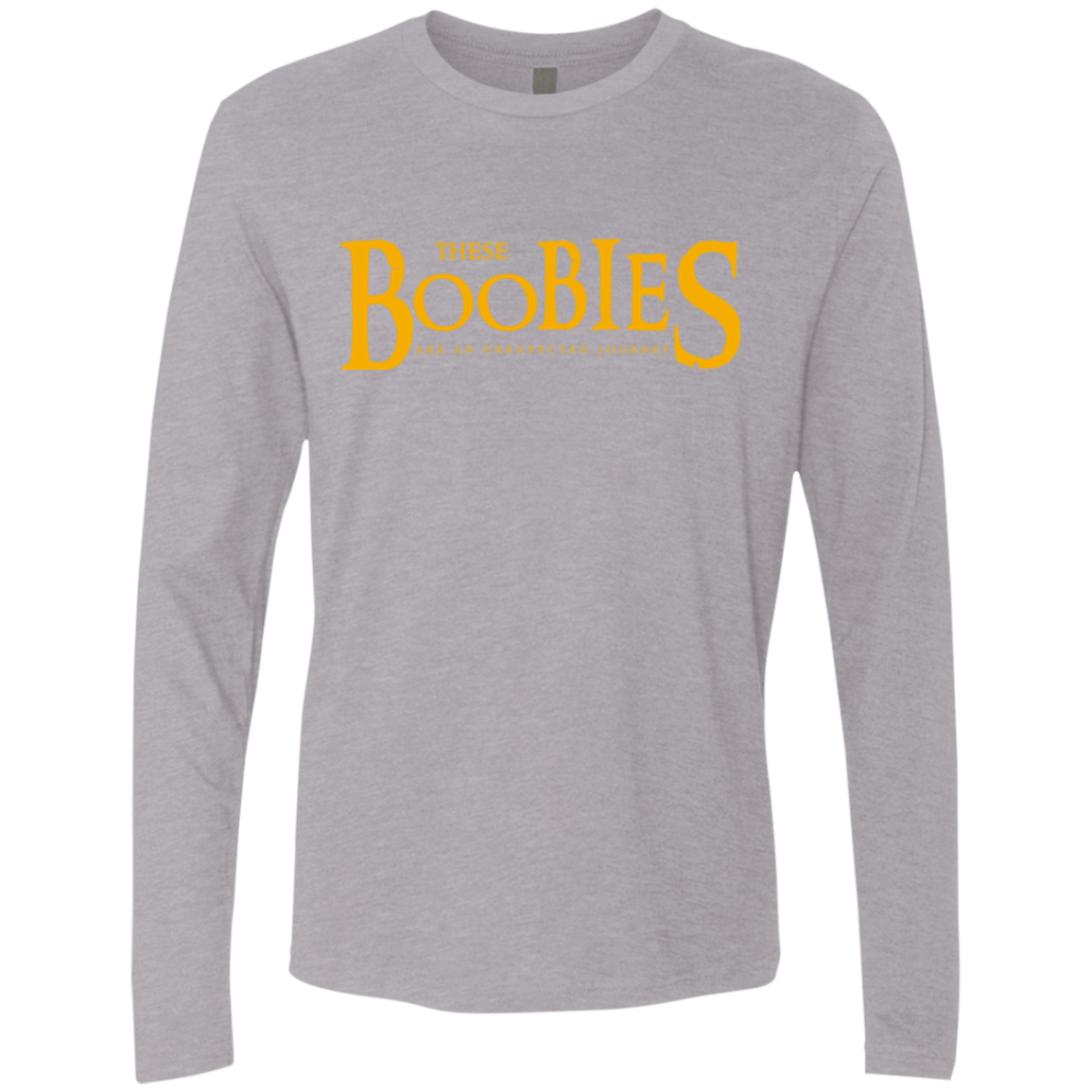 T-Shirts Heather Grey / Small These boobies Men's Premium Long Sleeve