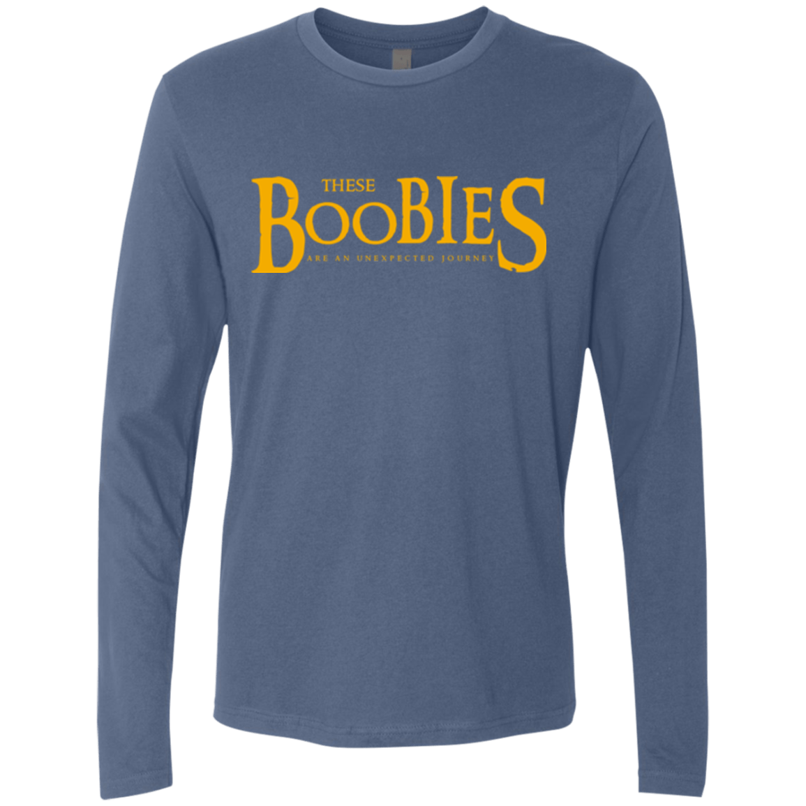 T-Shirts Indigo / Small These boobies Men's Premium Long Sleeve