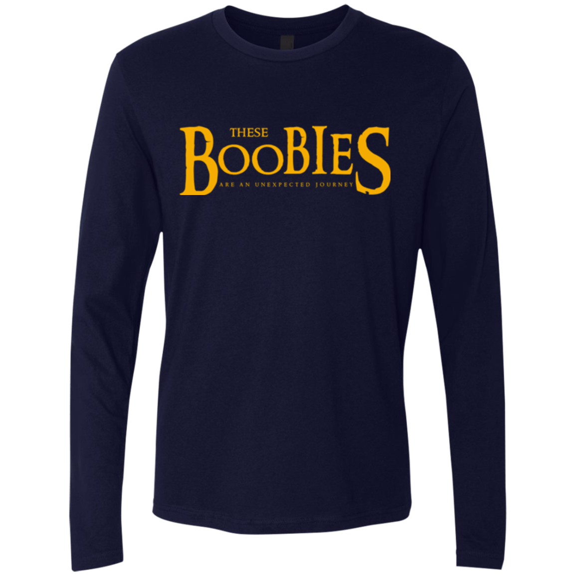 T-Shirts Midnight Navy / Small These boobies Men's Premium Long Sleeve