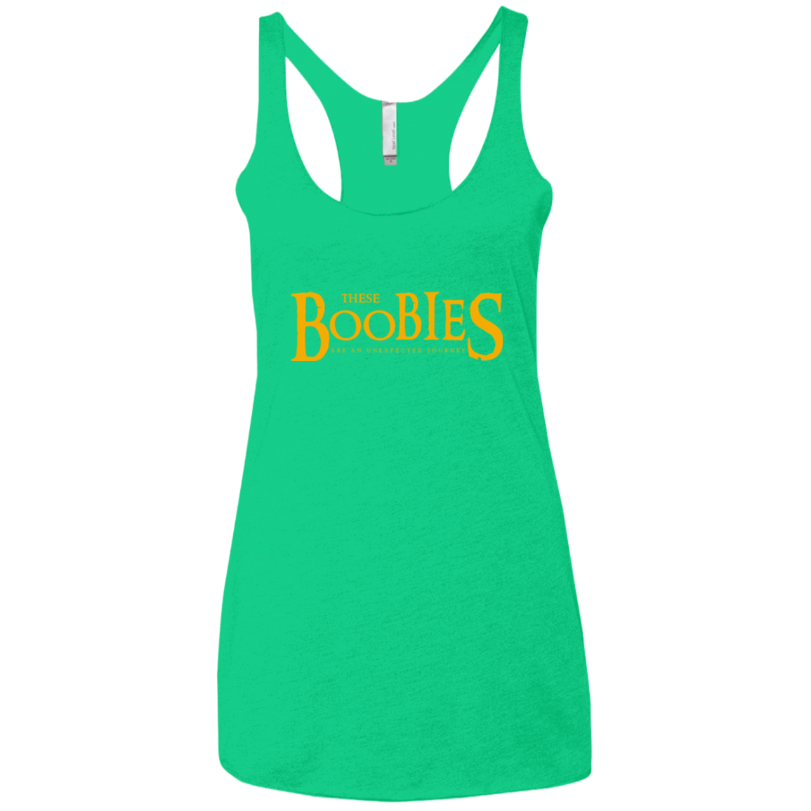 T-Shirts Envy / X-Small These boobies Women's Triblend Racerback Tank