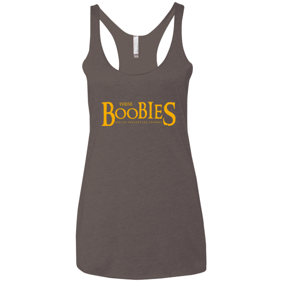 T-Shirts Macchiato / X-Small These boobies Women's Triblend Racerback Tank