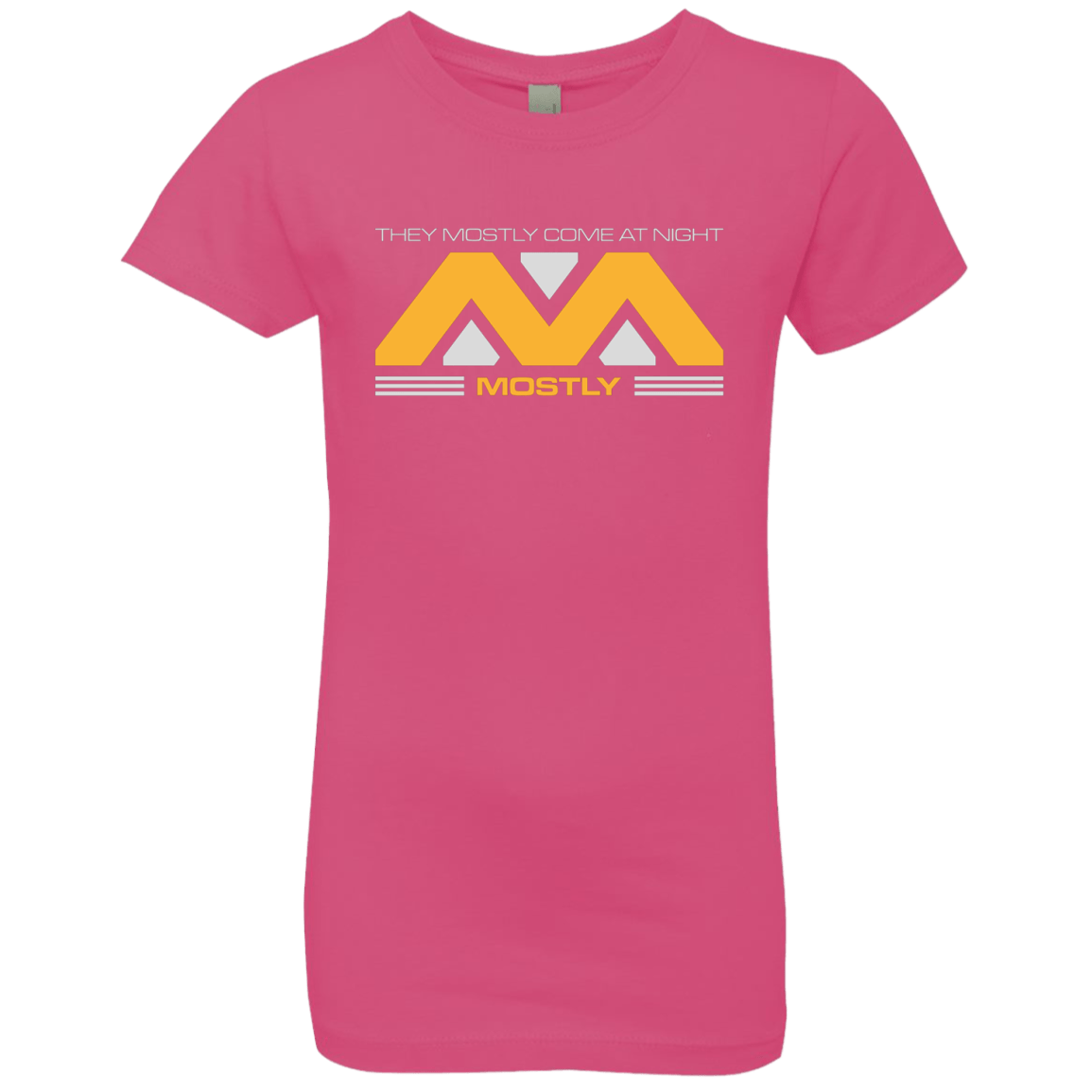 T-Shirts Hot Pink / YXS They Mostly Come At Night Mostly Girls Premium T-Shirt