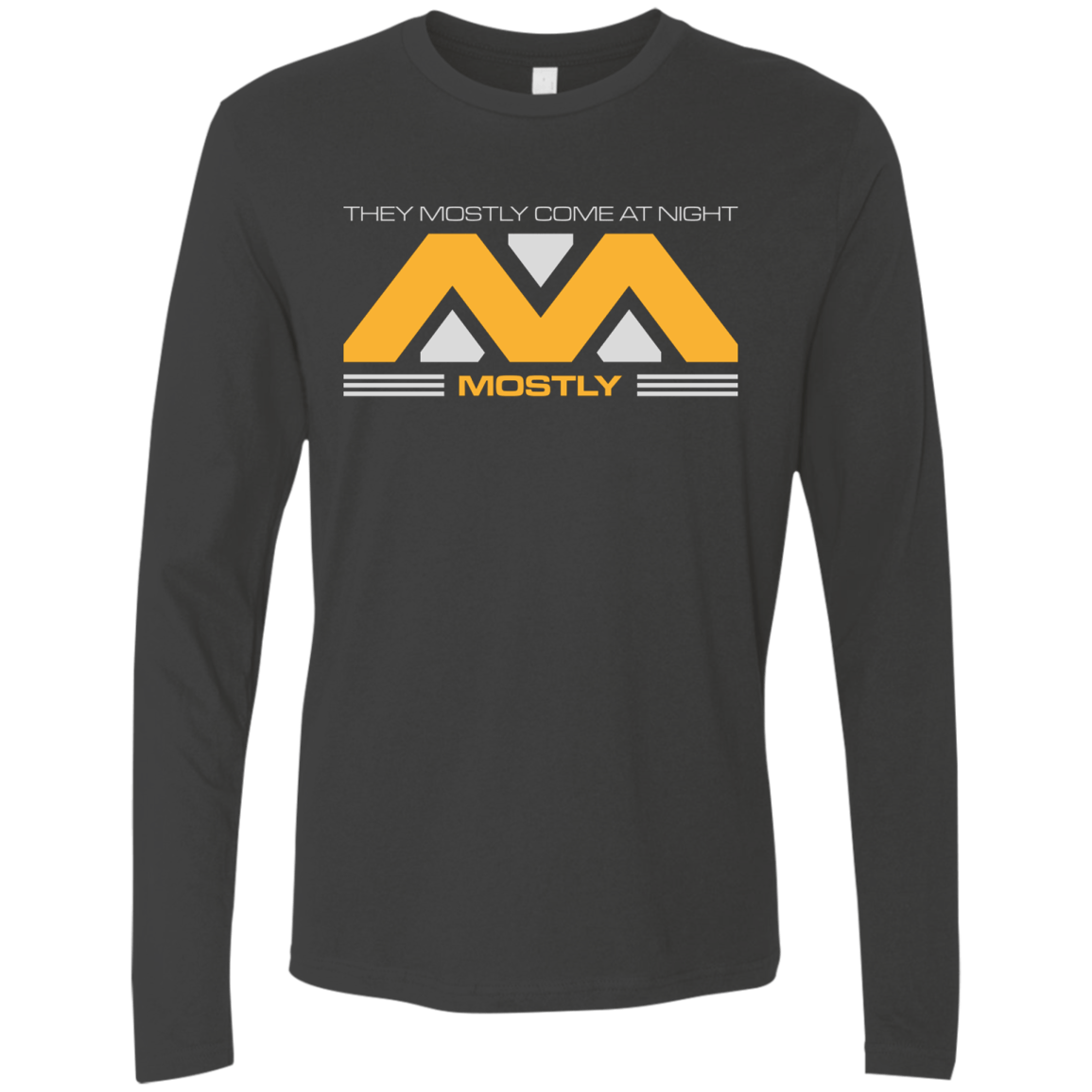 T-Shirts Heavy Metal / Small They Mostly Come At Night Mostly Men's Premium Long Sleeve