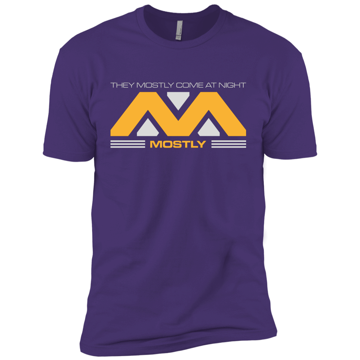 T-Shirts Purple / X-Small They Mostly Come At Night Mostly Men's Premium T-Shirt