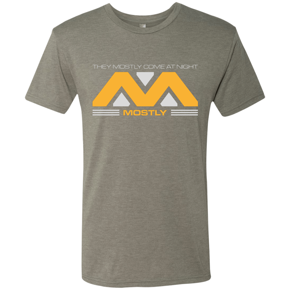T-Shirts Venetian Grey / Small They Mostly Come At Night Mostly Men's Triblend T-Shirt