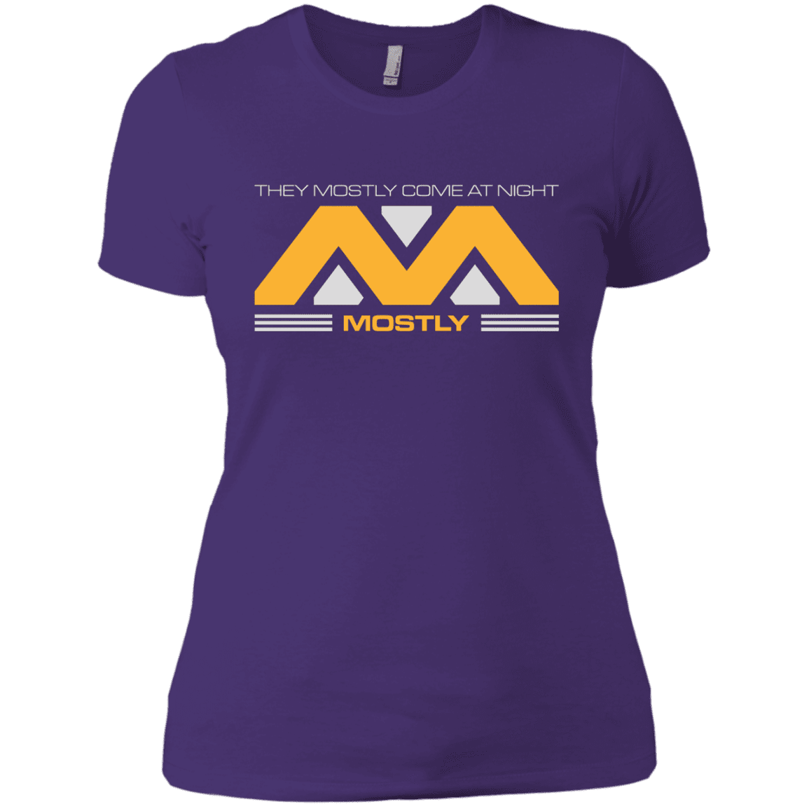 T-Shirts Purple / X-Small They Mostly Come At Night Mostly Women's Premium T-Shirt