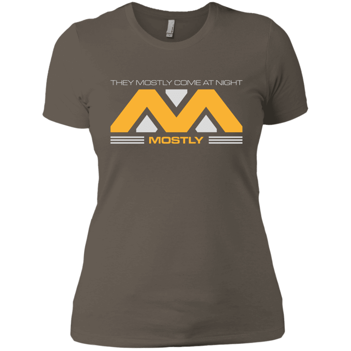 T-Shirts Warm Grey / X-Small They Mostly Come At Night Mostly Women's Premium T-Shirt