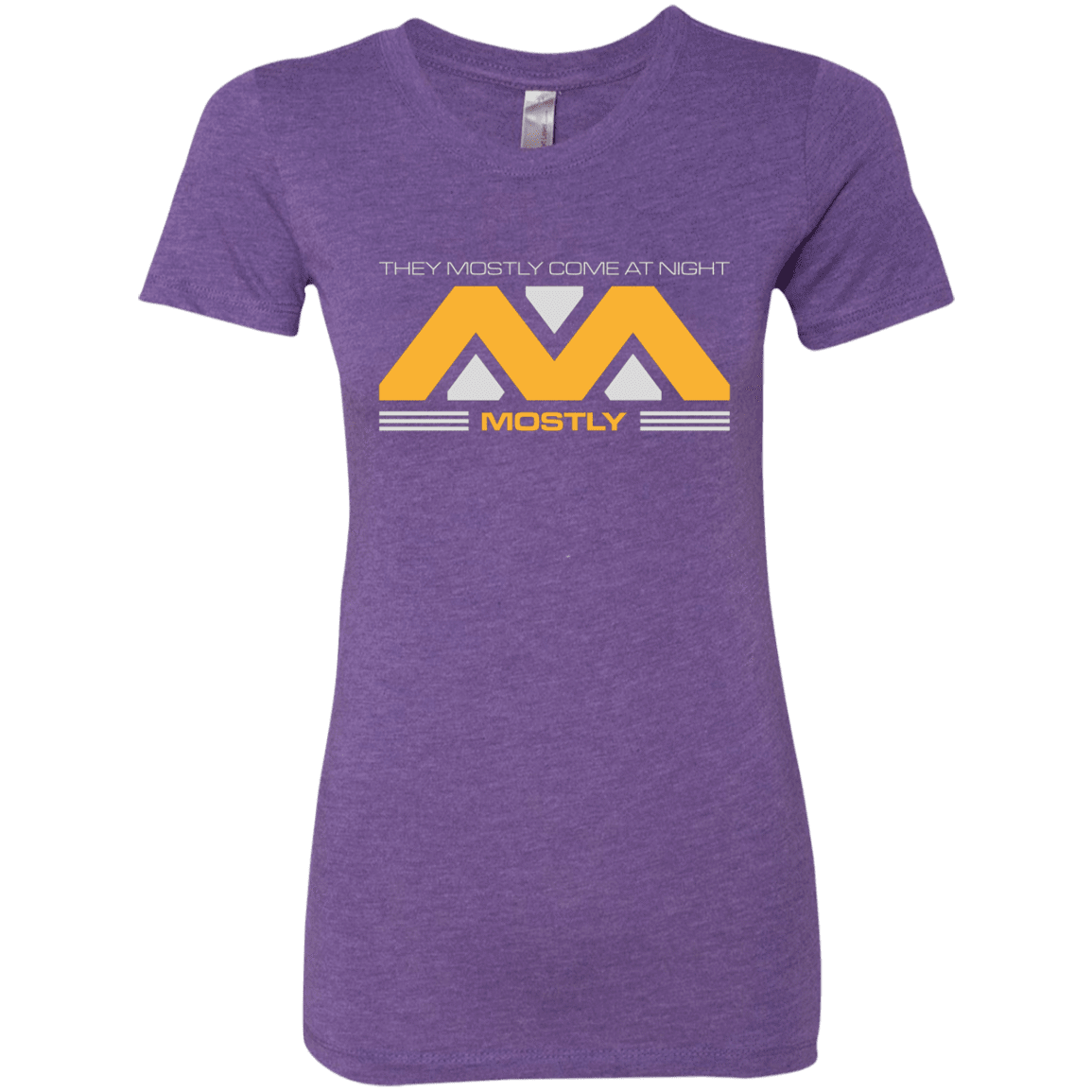 T-Shirts Purple Rush / Small They Mostly Come At Night Mostly Women's Triblend T-Shirt