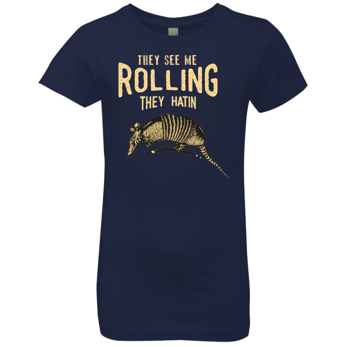 T-Shirts Midnight Navy / YXS They See Me Rollin Girls Premium T-Shirt