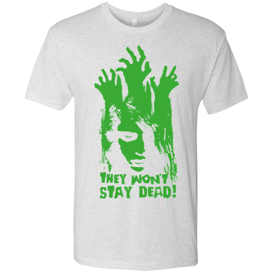 T-Shirts Heather White / Small They Wont Stay Dead Men's Triblend T-Shirt