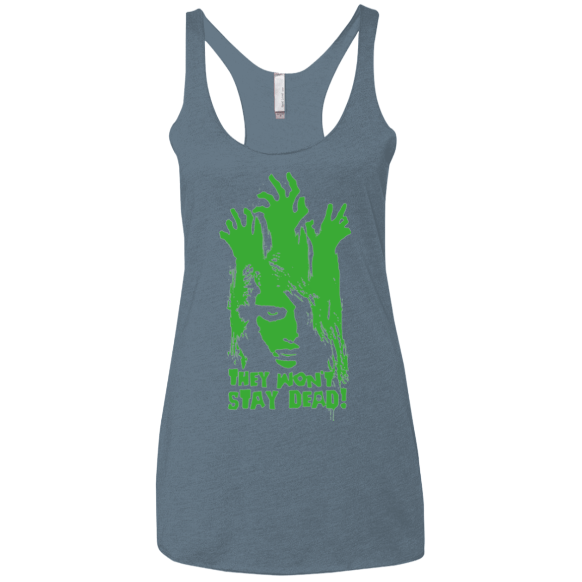 T-Shirts Indigo / X-Small They Wont Stay Dead Women's Triblend Racerback Tank